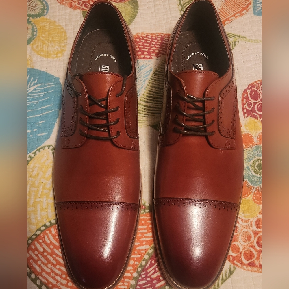 Stacy Adams Dickinson Captoe Men's Leather Dress Shoes In Size 12M.